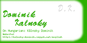 dominik kalnoky business card
