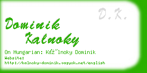 dominik kalnoky business card